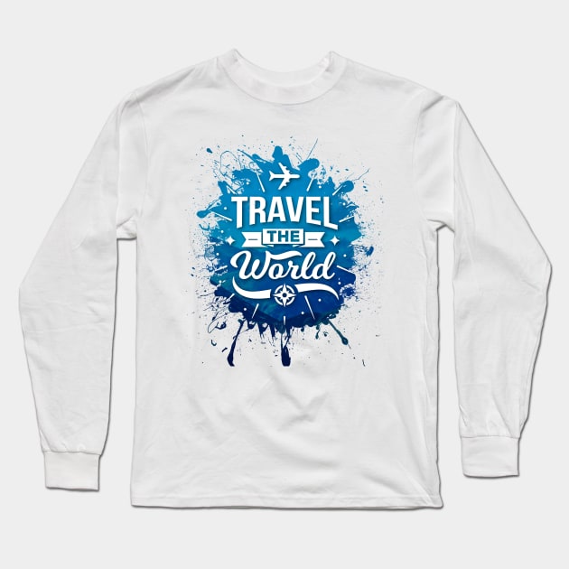 Travel The World Long Sleeve T-Shirt by Vitorio